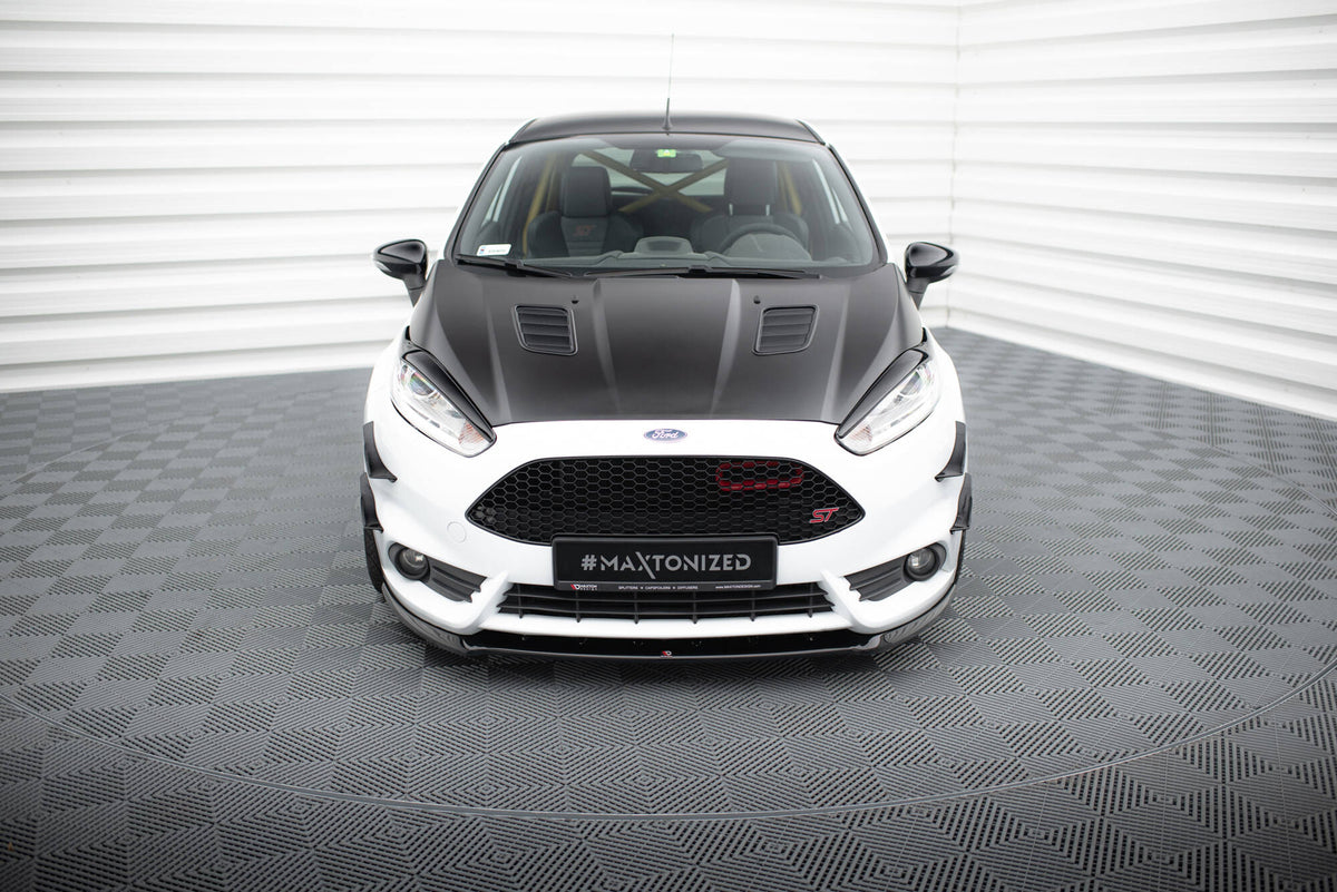 Street+ Spoilerlippe Front Ansatz passend für (Cupra) Ford Fiesta ST Mk7 FL schwarz Hochglanz – Ansicht 1