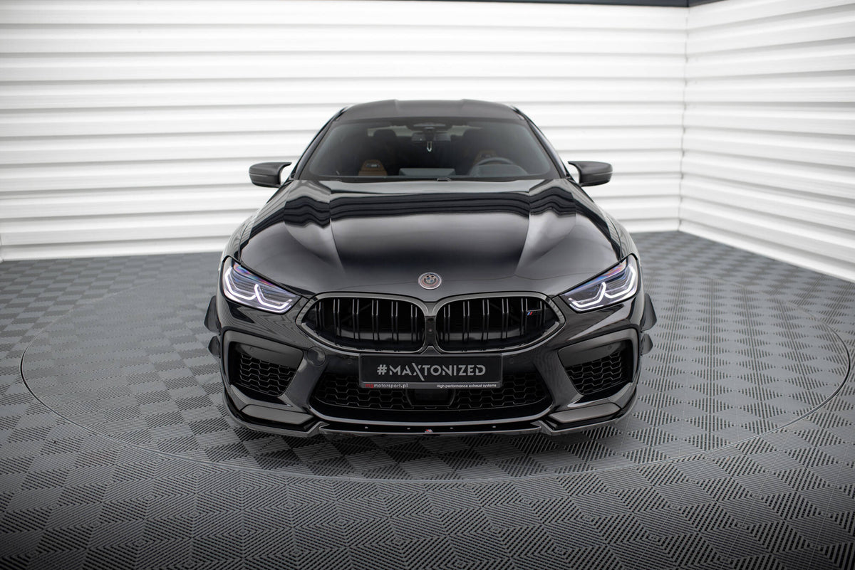 Street+ Spoilerlippe Front Ansatz V.3 passend für BMW M8  Gran Coupe F93 / Coupe F92 schwarz Hochglanz – Ansicht 1
