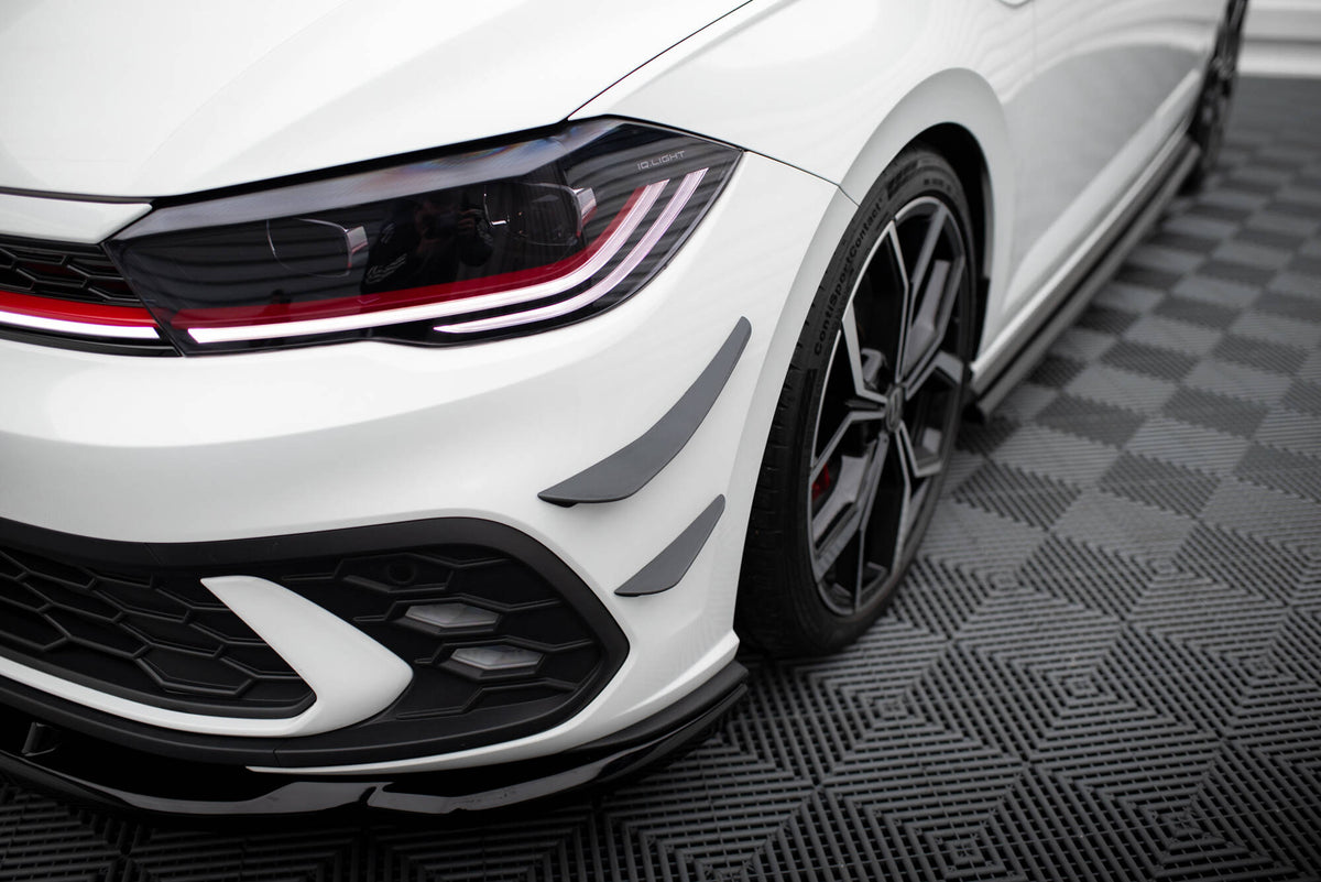 Stoßstangen Flaps Wings vorne Canards passend für VW Polo GTI Mk6 Facelift – Ansicht 3