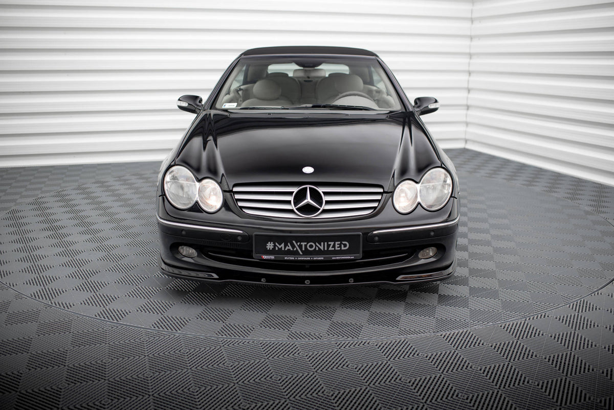 Street+ Spoilerlippe Front Ansatz V.1 passend für MERCEDES CLK W 209 FÜR STANDARD STOßSTANGE schwarz Hochglanz – Ansicht 1