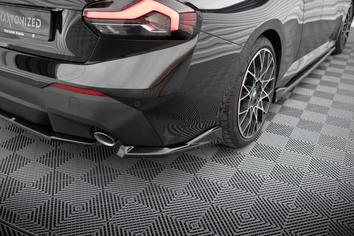 Heck Ansatz Flaps Diffusor V.2 passend für BMW 2 Coupe G42 schwarz Hochglanz – Ansicht 4