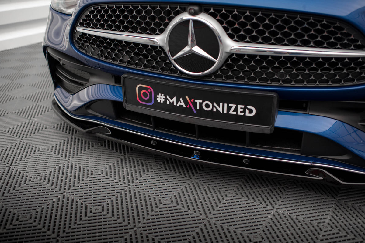 Street+ Spoilerlippe Front Ansatz V.1 passend für Mercedes-Benz C AMG-Line / 43 AMG W206 schwarz Hochglanz – Ansicht 3
