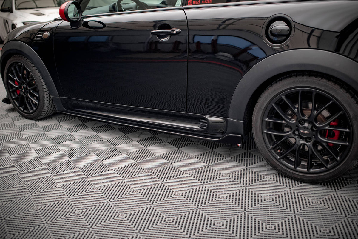 Street+ Seitenschweller Leisten V.2 passend für Mini Cooper John Cooper Works R56 schwarz Hochglanz – Ansicht 3