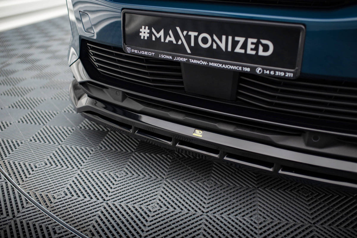 Street+ Spoilerlippe Front Ansatz passend für Peugeot 3008 GT-Line Mk2 Facelift schwarz Hochglanz – Ansicht 4