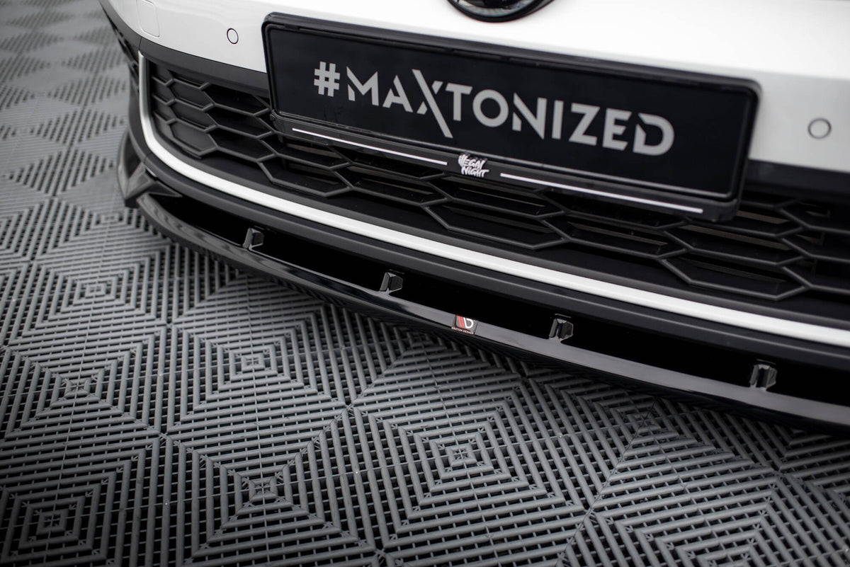 Street+ Spoilerlippe Front Ansatz V.2 passend für VW Polo GTI Mk6 Facelift schwarz Hochglanz – Ansicht 4