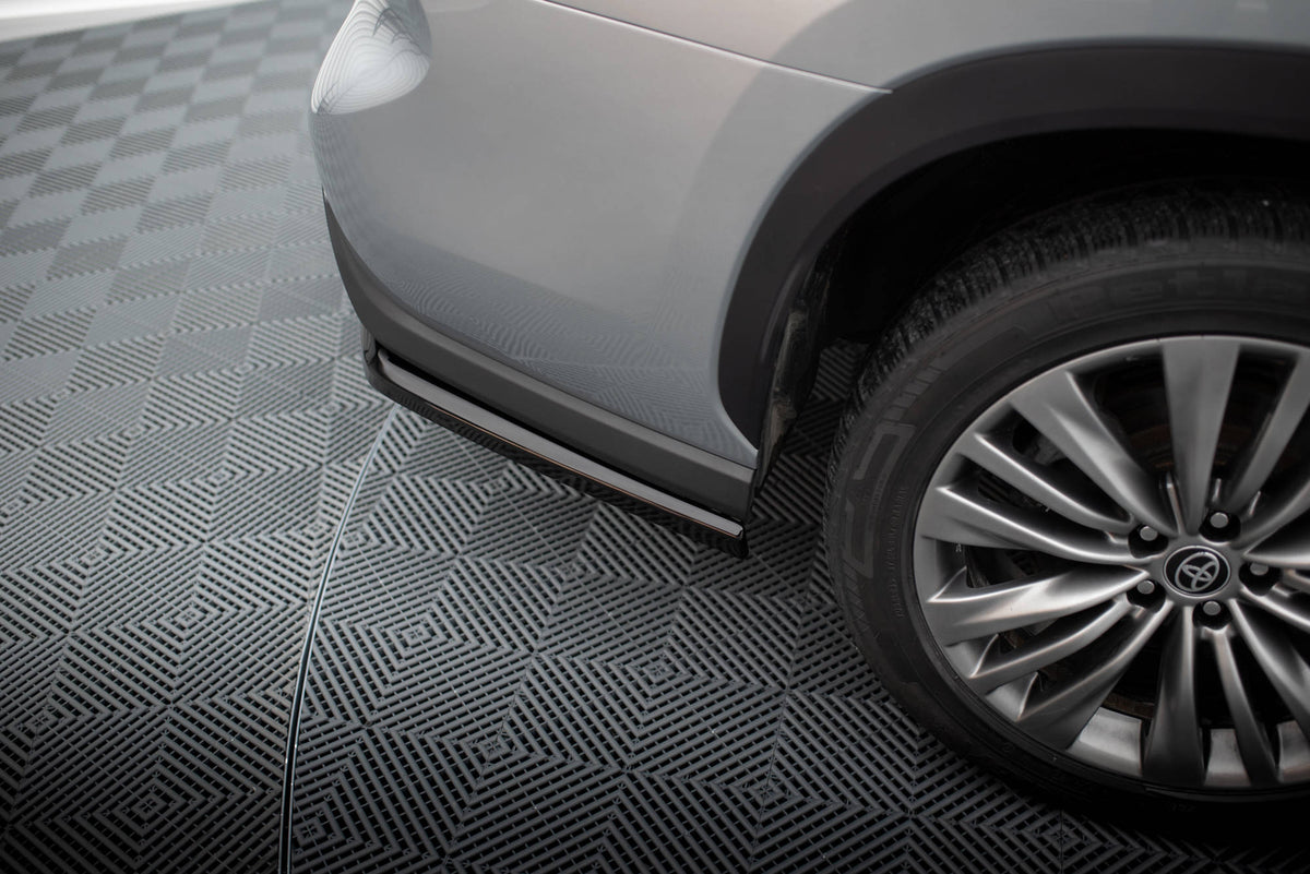 Heck Ansatz Flaps Diffusor passend für Toyota Highlander Mk4 schwarz Hochglanz – Ansicht 4