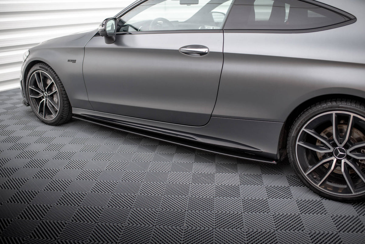 Street Pro Street+ Seitenschweller Leisten passend für Mercedes-AMG C43 Coupe / Cabrio C205  Facelift / A205 Facelift – Ansicht 4