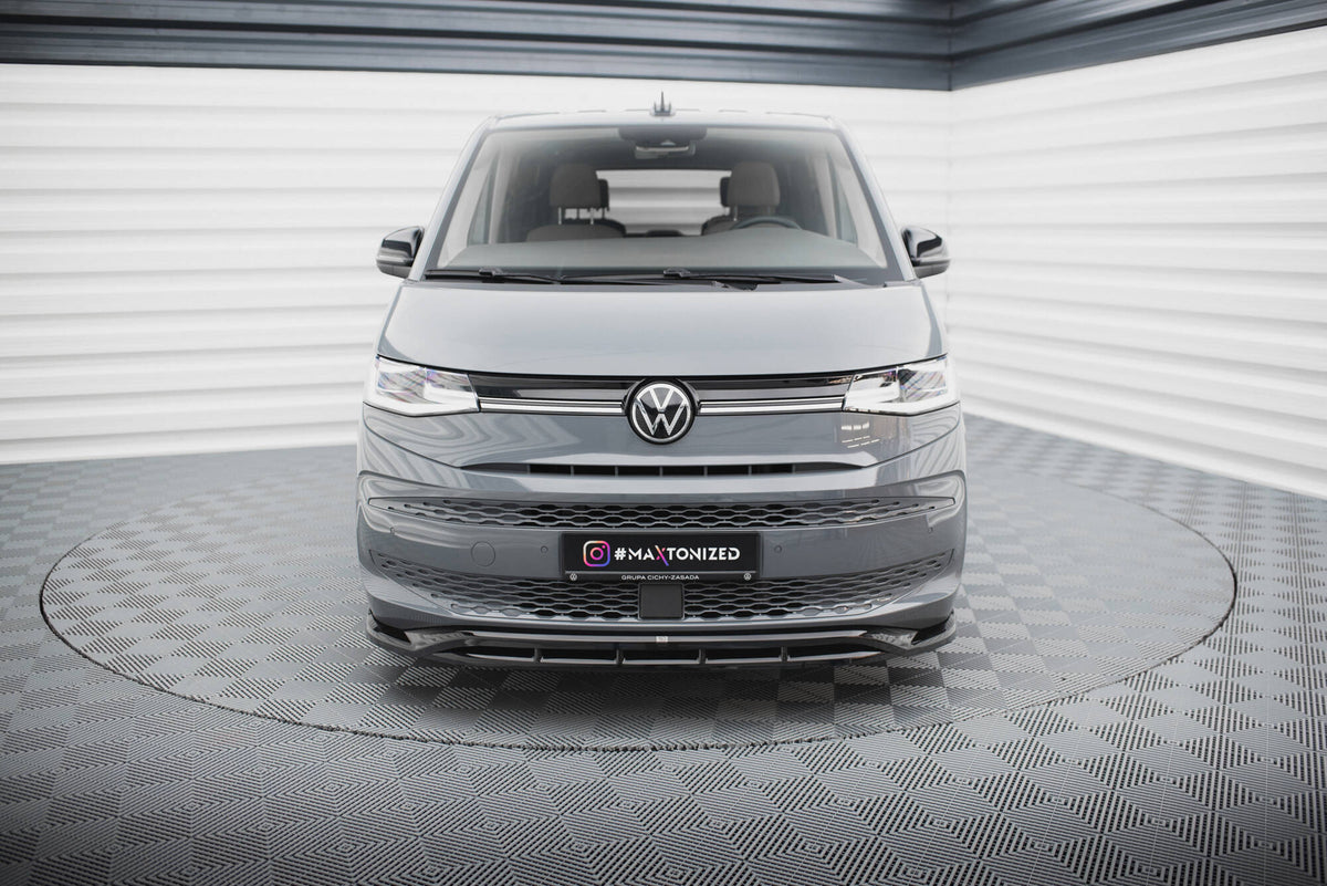 Street+ Spoilerlippe Front Ansatz V.1 passend für VW Multivan T7 schwarz Hochglanz – Ansicht 4