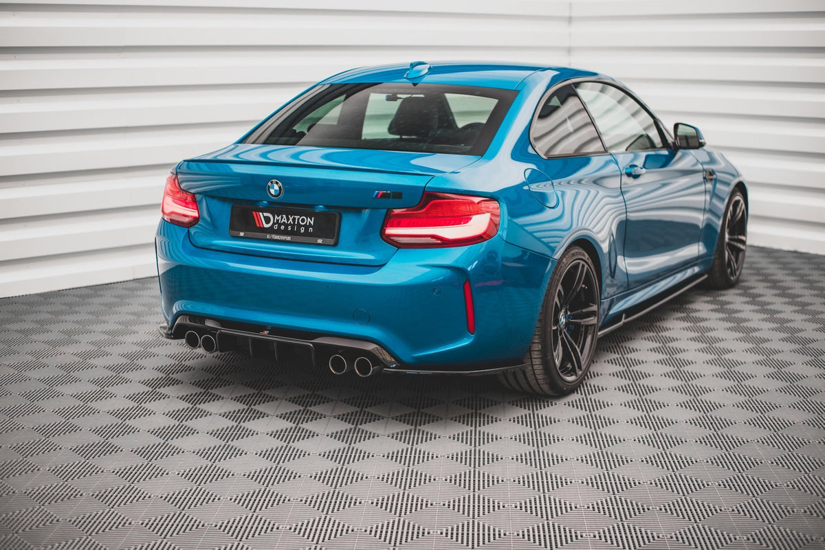 Diffusor Heck Ansatz passend für BMW M2 F87 schwarz Hochglanz – Ansicht 6