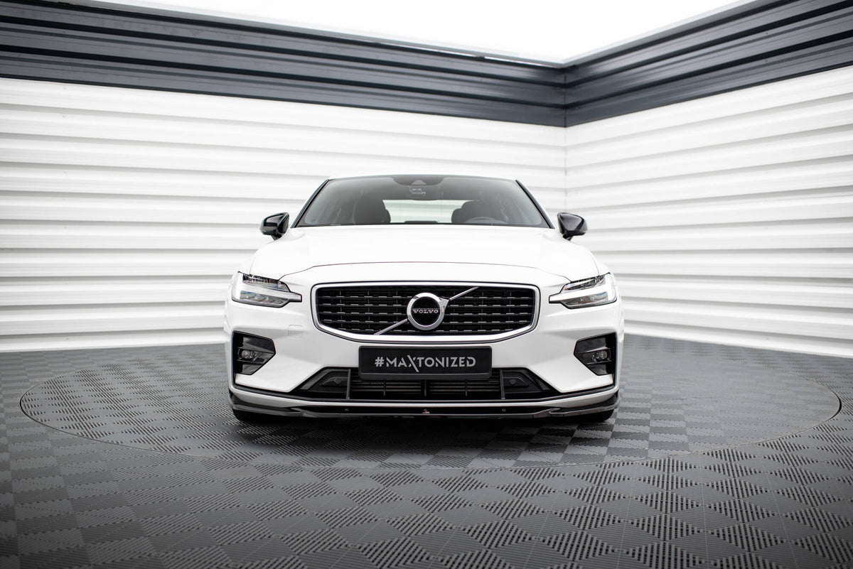 Street+ Spoilerlippe Front Ansatz V.2 passend für Volvo S60/V60 R-Design Mk3 schwarz Hochglanz – Ansicht 1