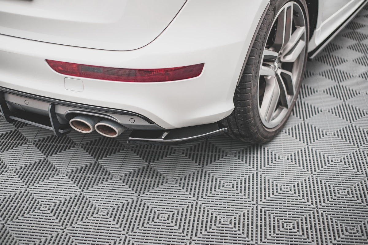 Heck Ansatz Flaps Diffusor passend für Audi SQ5 Mk1 (8R) schwarz Hochglanz – Ansicht 1