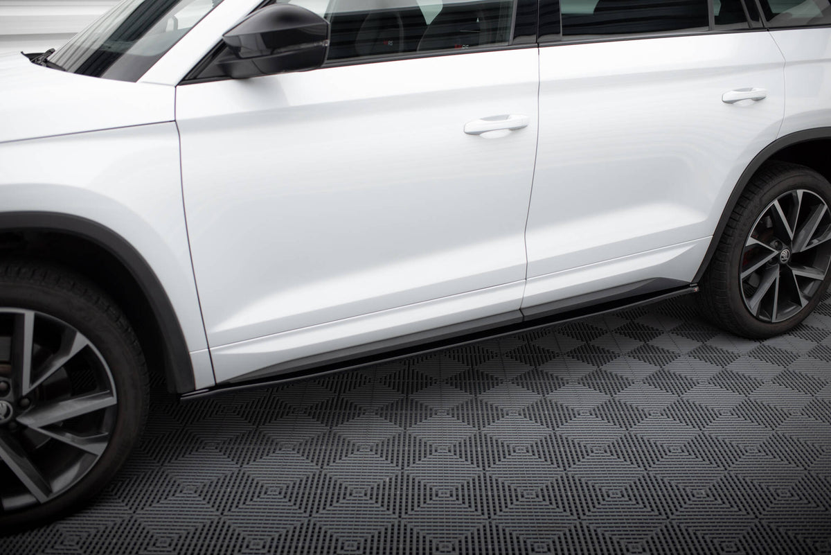 Street+ Seitenschweller Leisten passend für Skoda Kodiaq Sportline/RS Mk1 / Mk1 Facelift schwarz Hochglanz – Ansicht 3