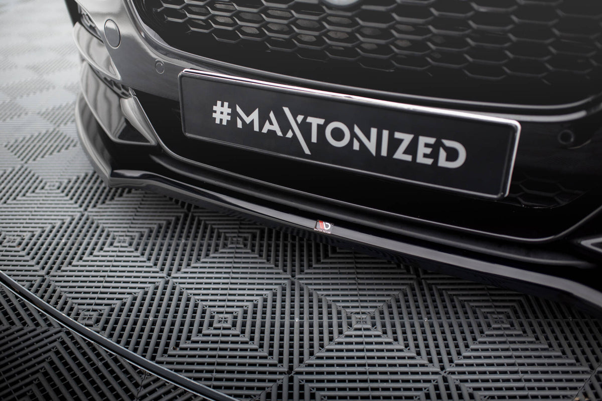 Street+ Spoilerlippe Front Ansatz V.1 passend für Jaguar XE X760 Facelift schwarz Hochglanz – Ansicht 4