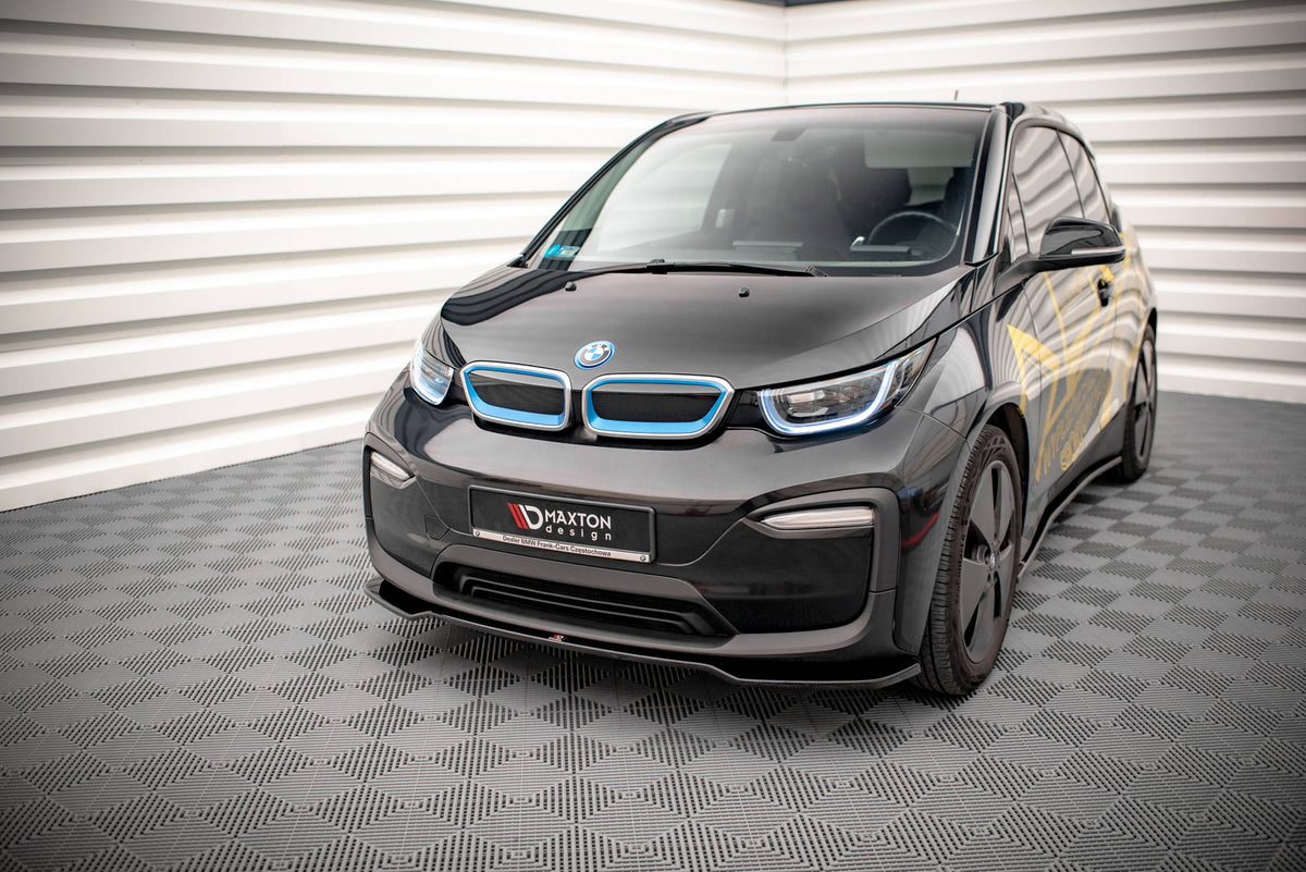 Street+ Spoilerlippe Front Ansatz V.1 passend für BMW i3 S Mk1 Facelift schwarz Hochglanz – Ansicht 3