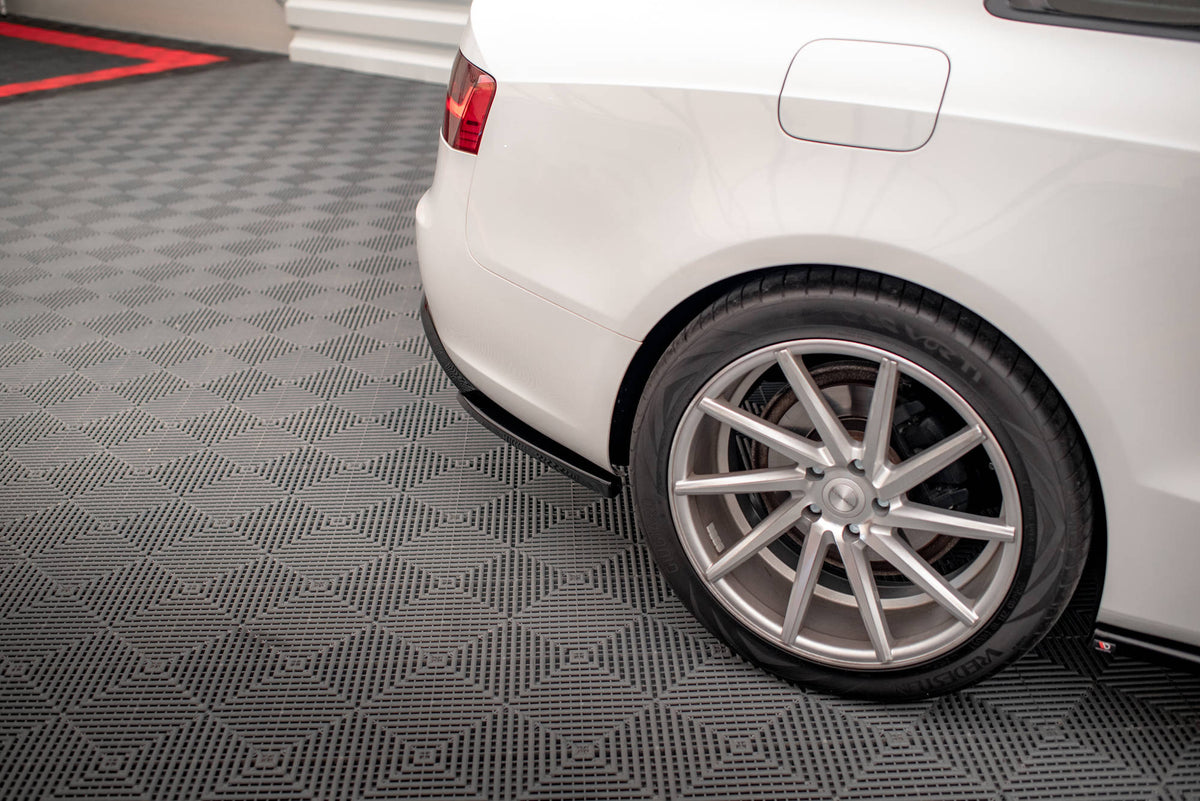 Heck Ansatz Flaps Diffusor passend für Audi A5 Coupe 8T Facelift schwarz Hochglanz – Ansicht 3