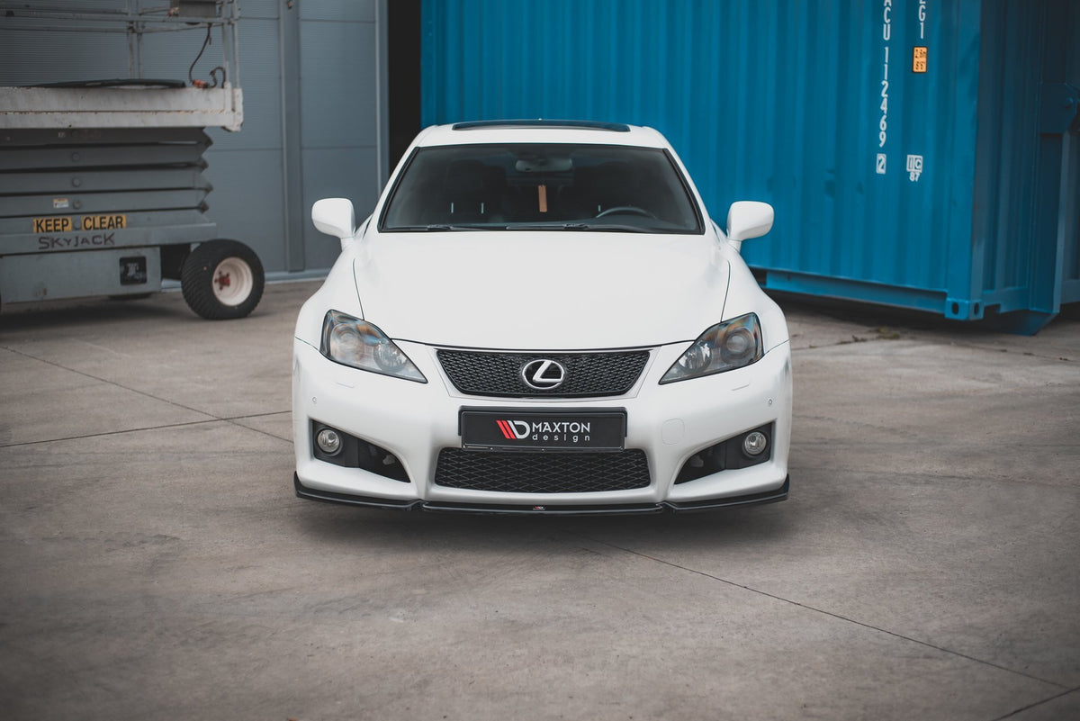 Street+ Spoilerlippe Front Ansatz V.1 passend für Lexus IS F Mk2 schwarz Hochglanz – Ansicht 1