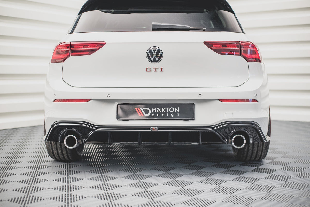 Diffusor Heck Ansatz V.2 passend für VW Golf GTI Mk8 schwarz Hochglanz – Ansicht 9