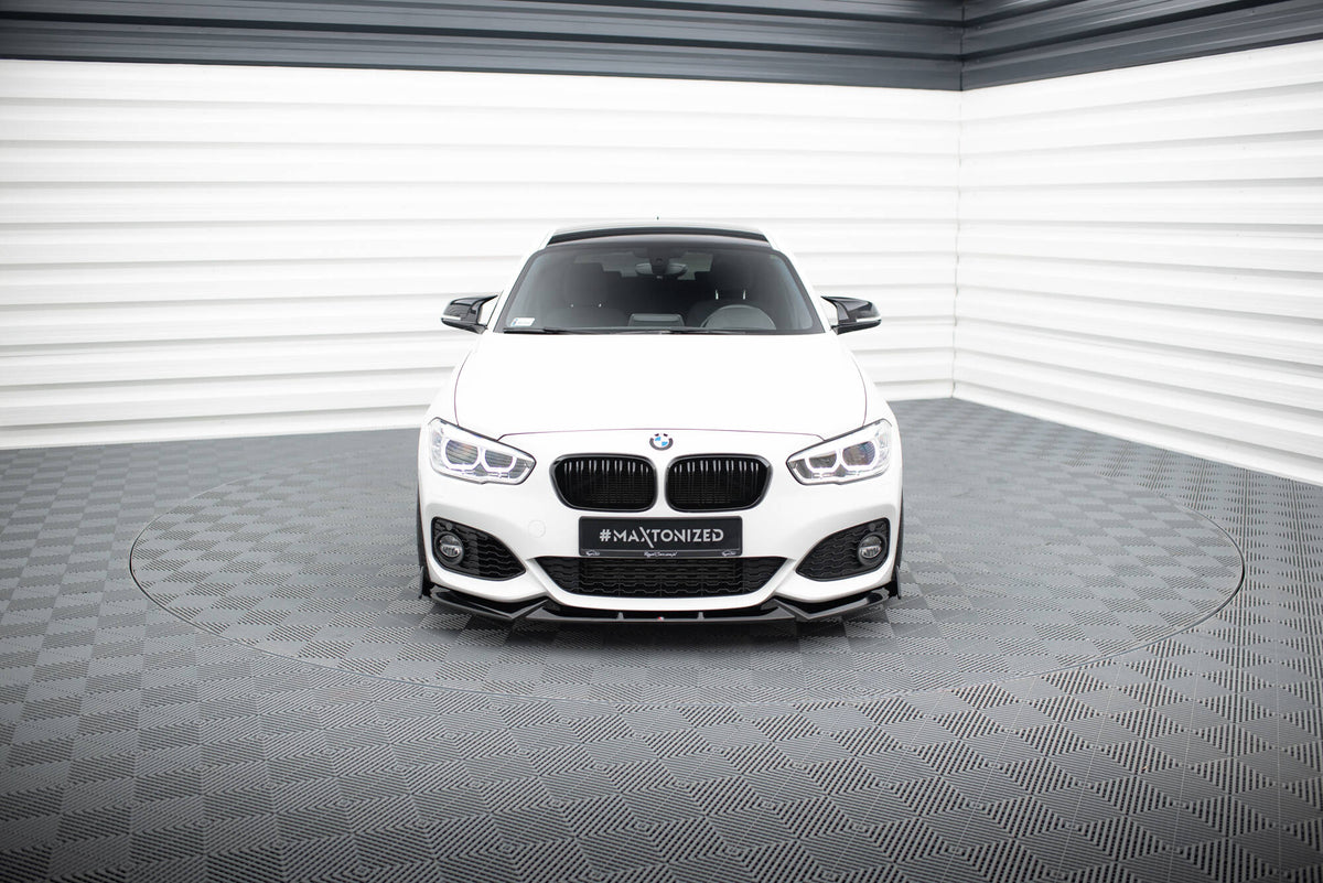 Street+ Spoilerlippe Front Ansatz V.5 + Flaps passend für BMW 1er M-Paket / M140i F20 Facelift – Ansicht 1