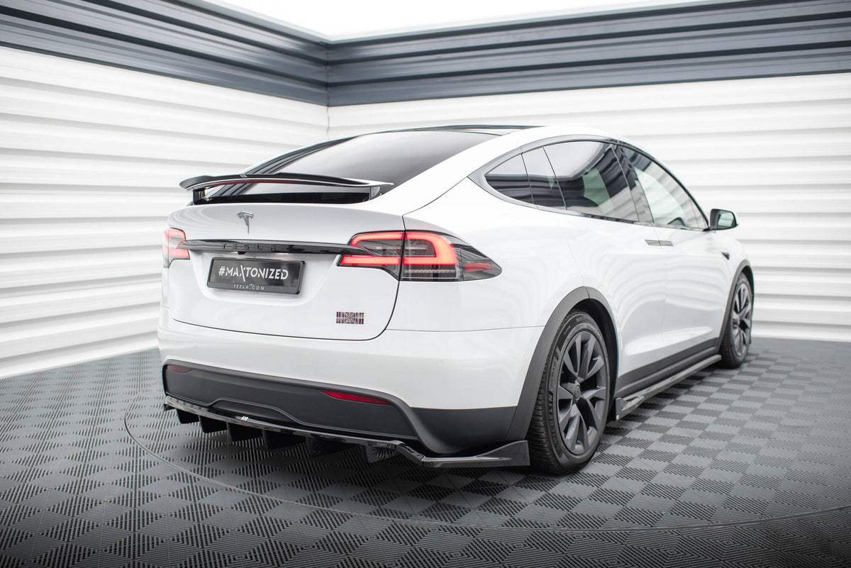 Street+ Mittlerer Diffusor RACE passend für Tesla Model X Mk1 Facelift schwarz Hochglanz – Ansicht 8