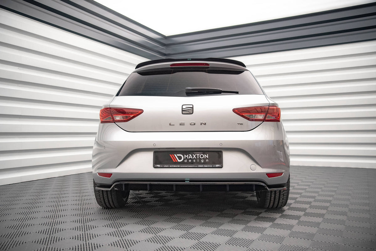 Street+ Mittlerer Diffusor RACE passend für Seat Leon Hatchback Mk3 schwarz Hochglanz – Ansicht 3