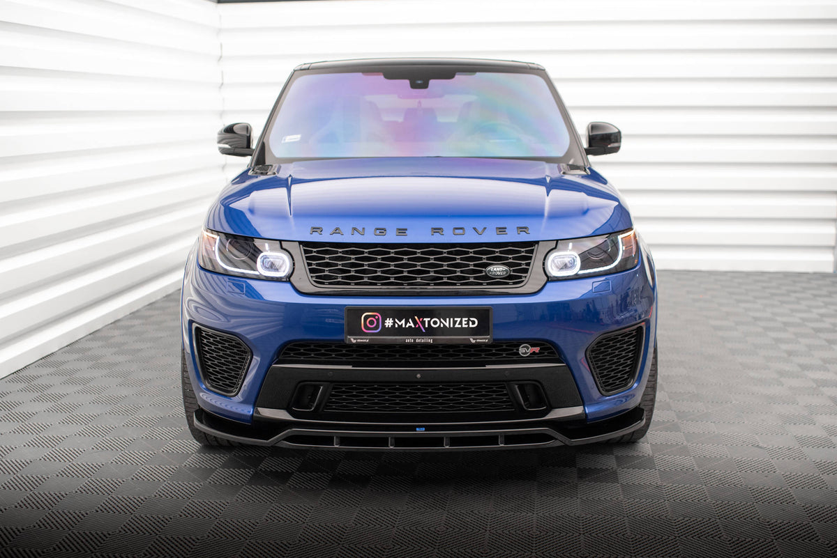 Street+ Spoilerlippe Front Ansatz V.2 passend für Land Rover Range Rover Sport SVR Mk2 schwarz Hochglanz – Ansicht 1