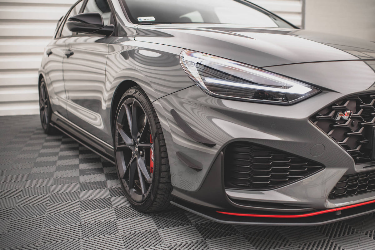 Stoßstangen Flaps Wings vorne Canards passend für Hyundai I30 N / I30 N-Line Hatchback/Fastback Mk3 Facelift – Ansicht 3
