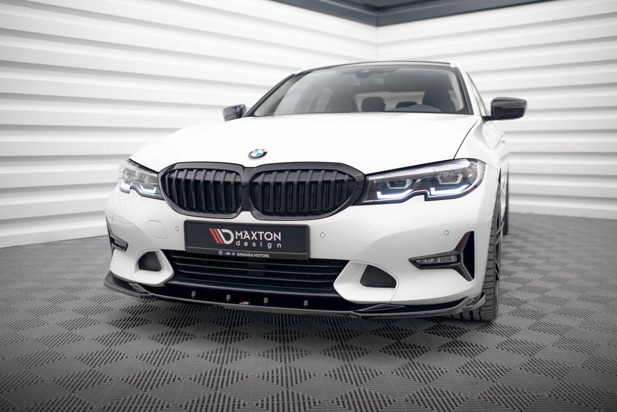 Street+ Spoilerlippe Front Ansatz V.2 passend für BMW 3er Sport Line G20 / G21 schwarz Hochglanz – Ansicht 4