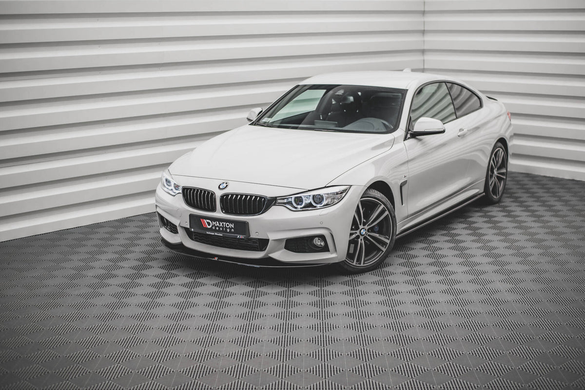 Street+ Spoilerlippe Front Ansatz V.2 passend für BMW 4er Coupe / Gran Coupe / Cabrio M-Paket F32 / F36 / F33 schwarz Hochglanz – Ansicht 6