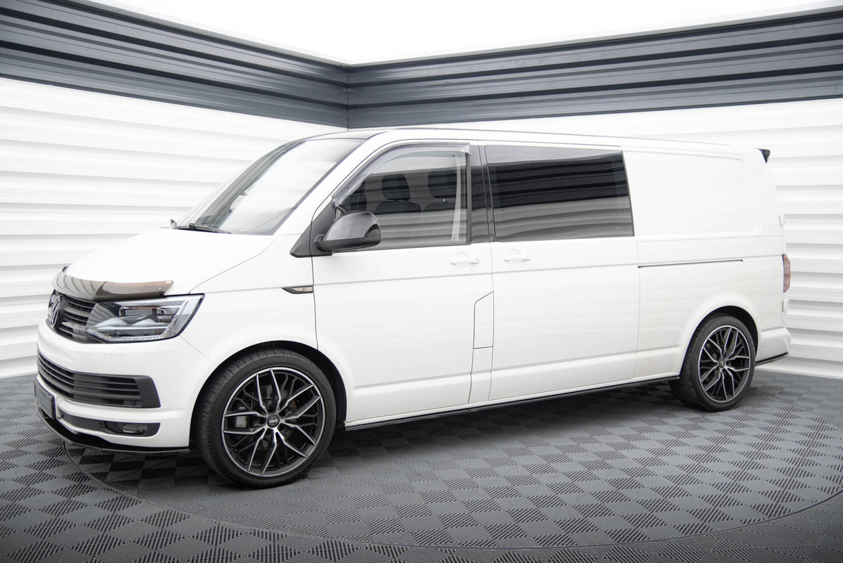 Street+ Seitenschweller Leisten passend für VW T6.1 Long  schwarz Hochglanz – Ansicht 1