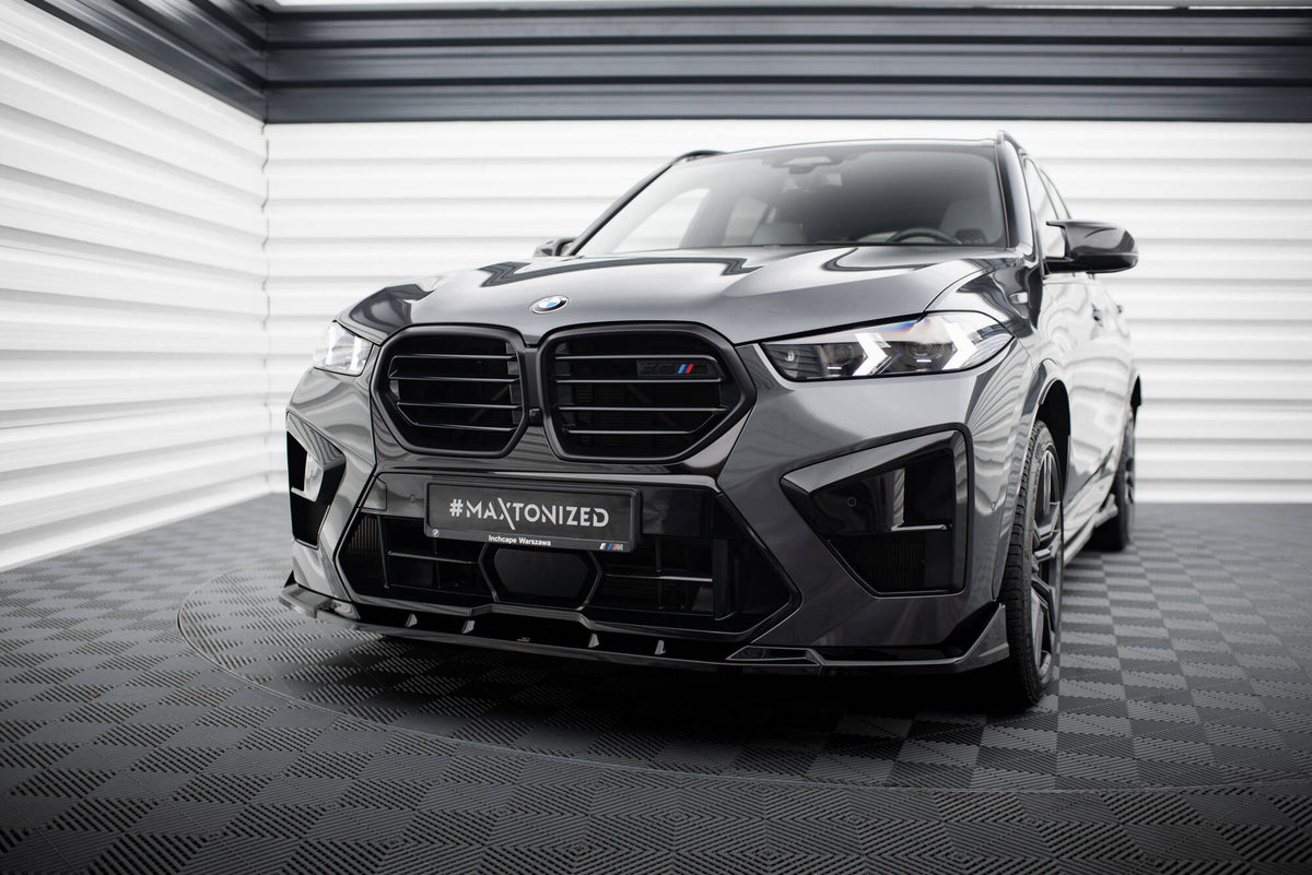 Street+ Spoilerlippe Front Ansatz V.2 passend für BMW X5 M F95 Facelift schwarz Hochglanz – Ansicht 3