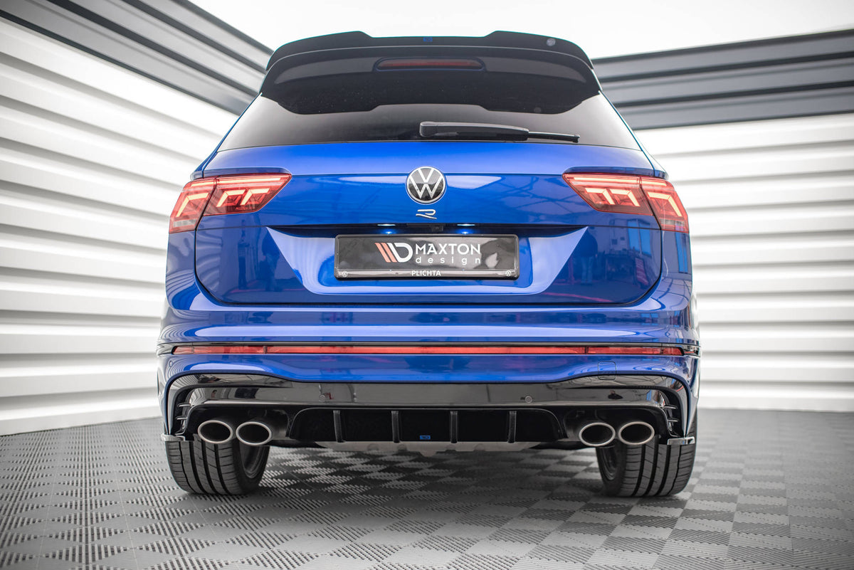 Diffusor Heck Ansatz passend für VW Tiguan R Mk2 Facelift schwarz Hochglanz – Ansicht 4