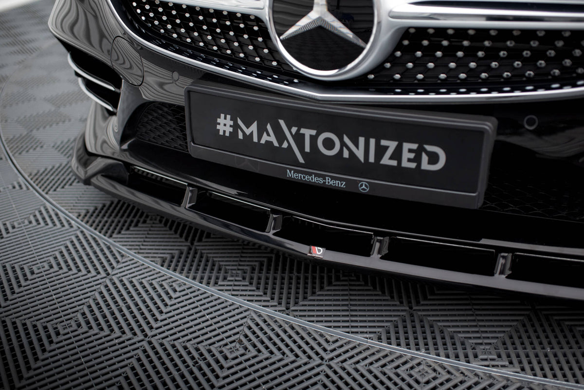 Street+ Spoilerlippe Front Ansatz V.2 passend für Mercedes-Benz S Coupe AMG-Line C217 Facelift schwarz Hochglanz – Ansicht 3