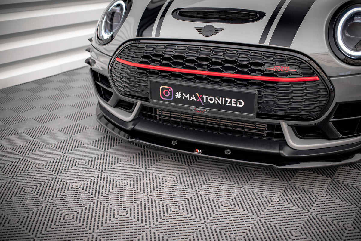 Street+ Spoilerlippe Front Ansatz V.3 passend für Mini Cooper Clubman John Cooper Works F54 Facelift schwarz Hochglanz – Ansicht 3