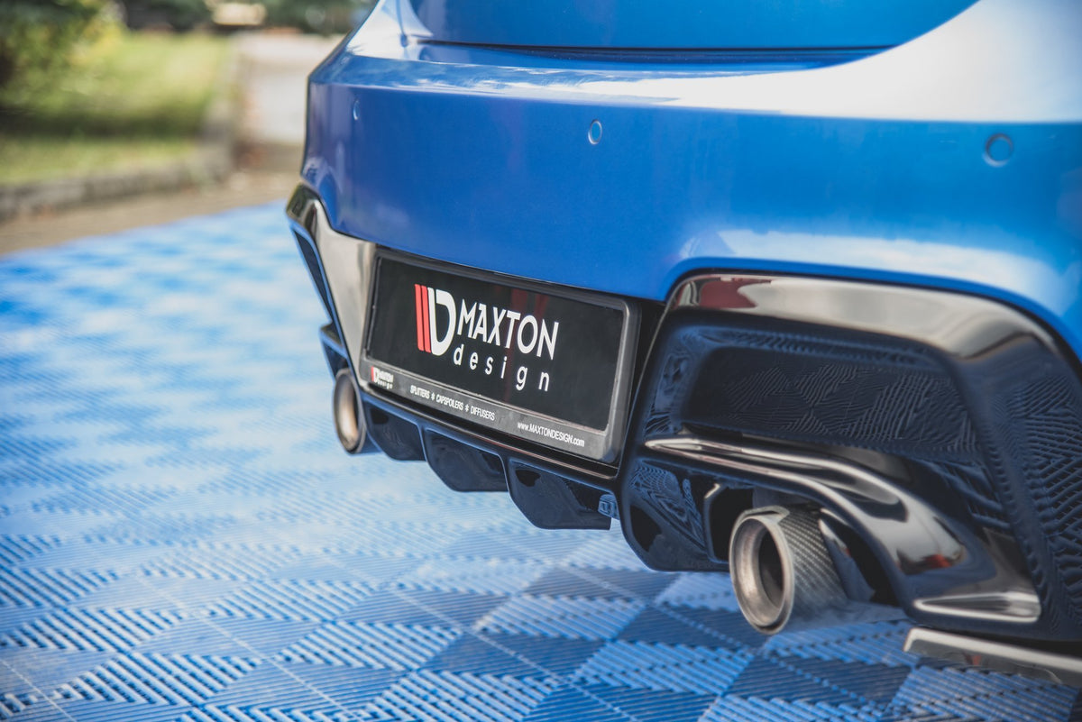 Heck Ansatz Flaps Diffusor V.2 passend für (Für heckansatz v.1) BMW M135i F20 schwarz Hochglanz – Ansicht 5