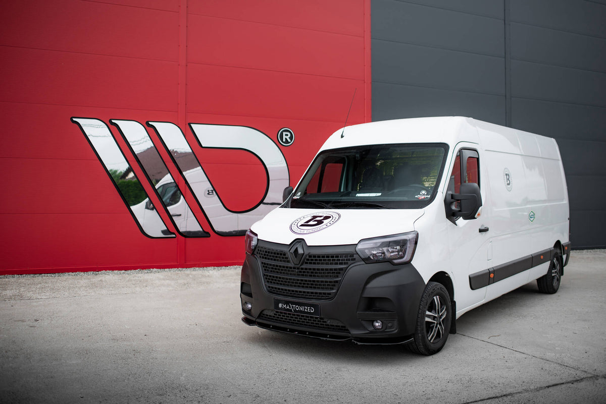 Street+ Spoilerlippe Front Ansatz passend für Renault Master Mk3 Facelift schwarz Hochglanz – Ansicht 4