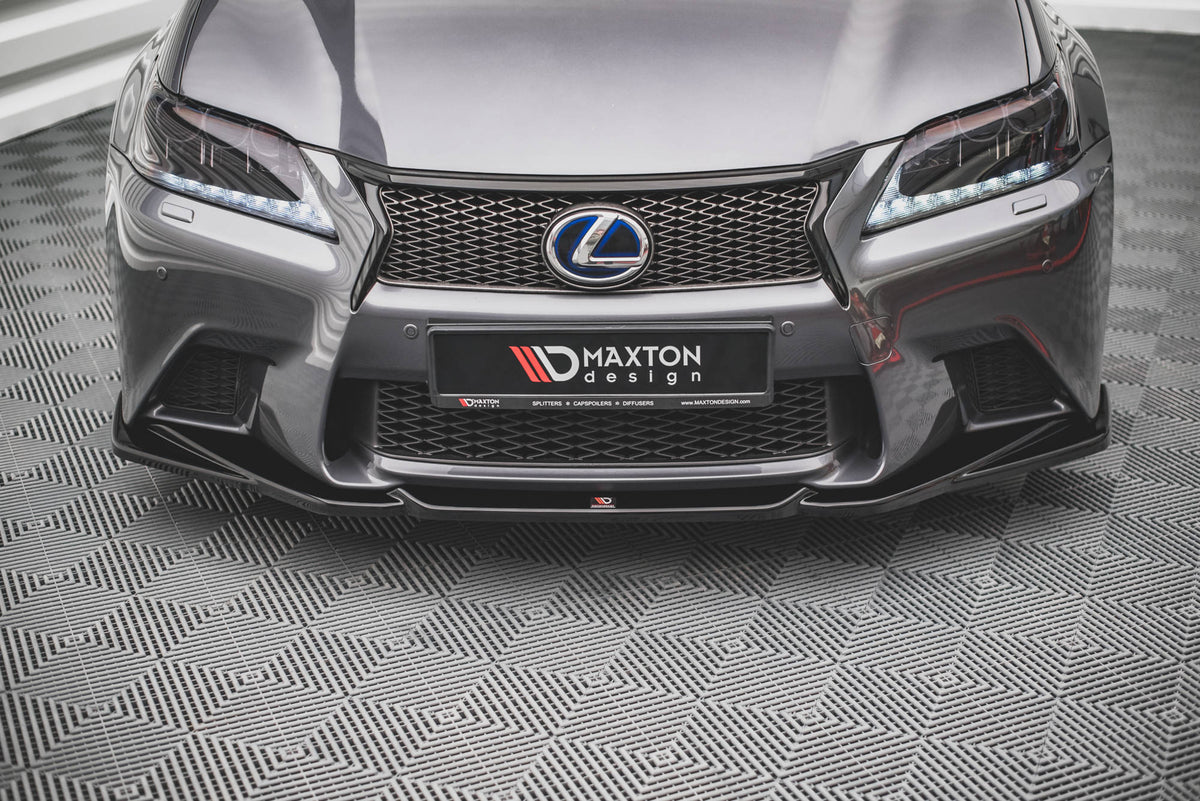 Street+ Spoilerlippe Front Ansatz V.2 passend für Lexus GS F Sport Mk4 (L10) schwarz Hochglanz – Ansicht 3