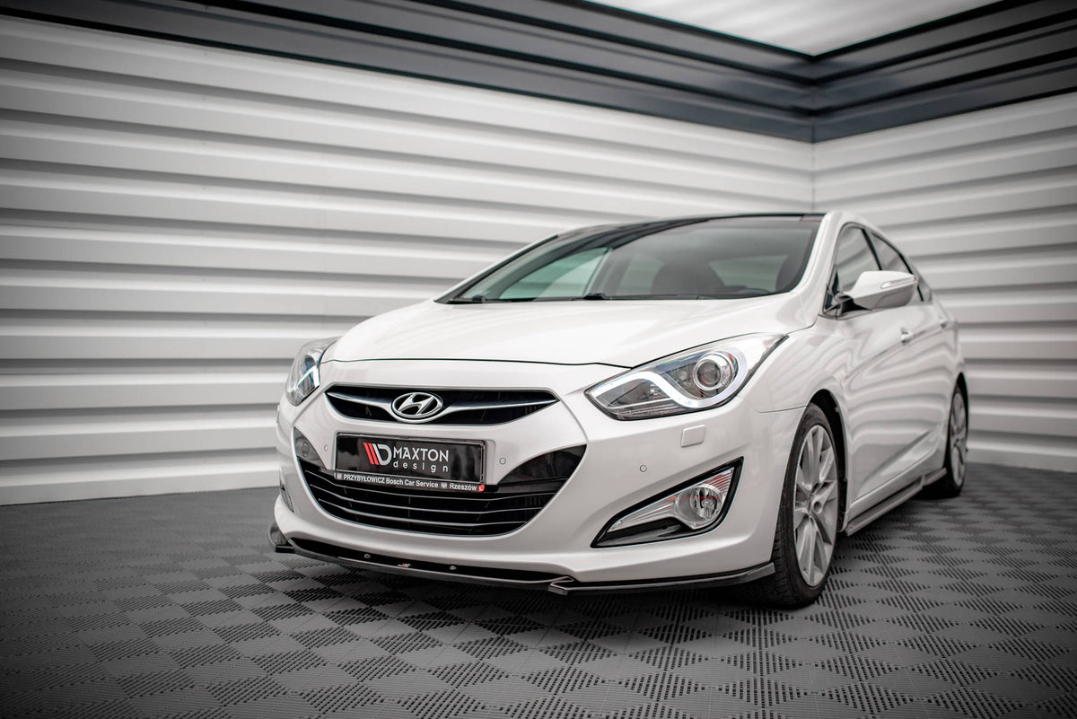 Street+ Spoilerlippe Front Ansatz passend für Hyundai I40 Mk1 schwarz Hochglanz – Ansicht 4