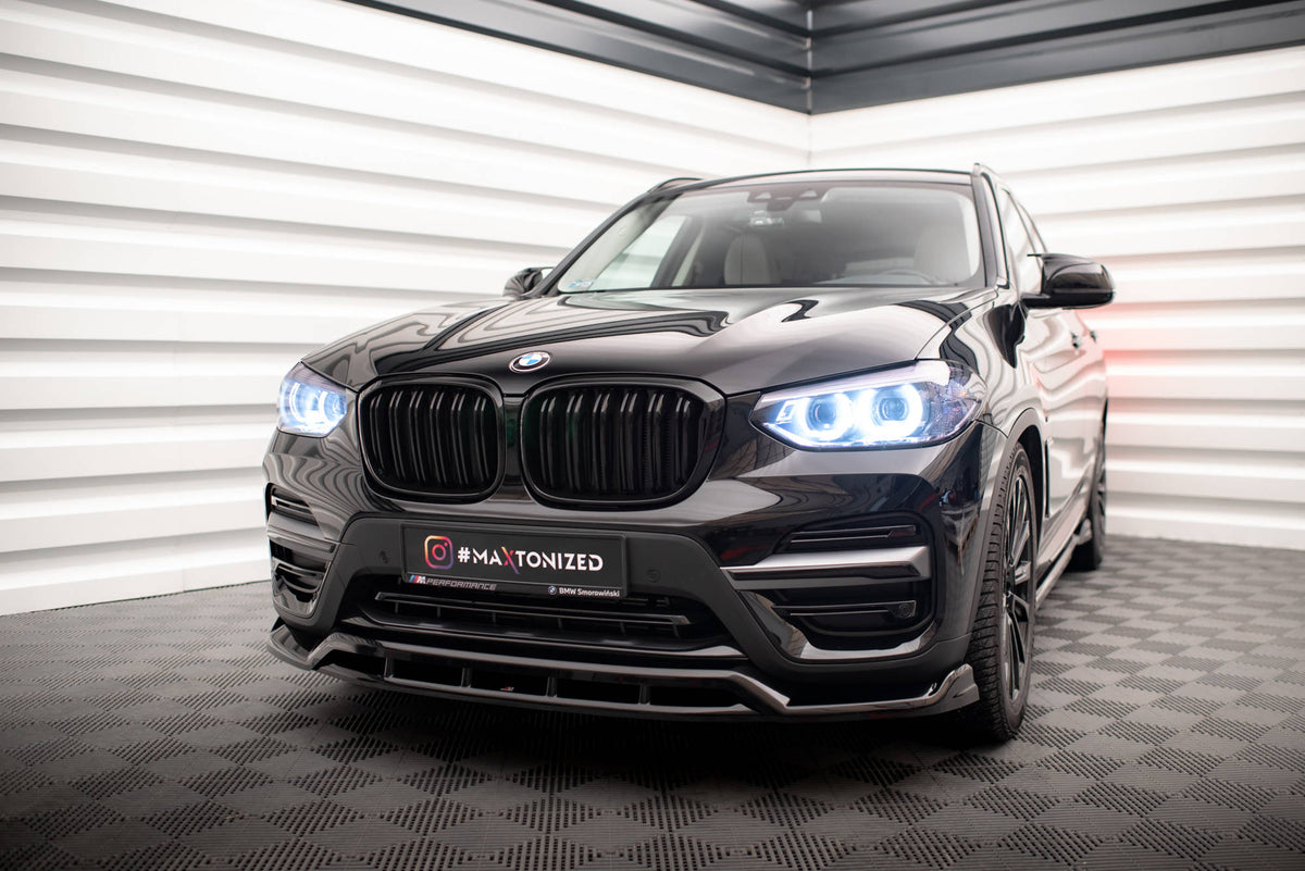 Street+ Spoilerlippe Front Ansatz passend für BMW X3 G01 schwarz Hochglanz – Ansicht 3