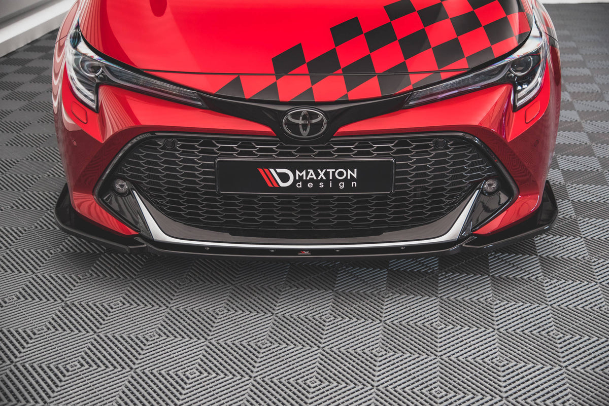 Street+ Spoilerlippe Front Ansatz passend für Toyota Corolla GR Sport XII schwarz Hochglanz – Ansicht 1