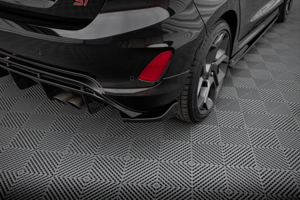 Heck Ansatz Flaps Diffusor V.2 passend für Ford FIesta Mk8 ST schwarz Hochglanz – Ansicht 3