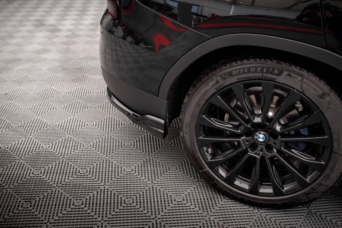 Heck Ansatz Flaps Diffusor passend für BMW X3 G01 schwarz Hochglanz – Ansicht 4
