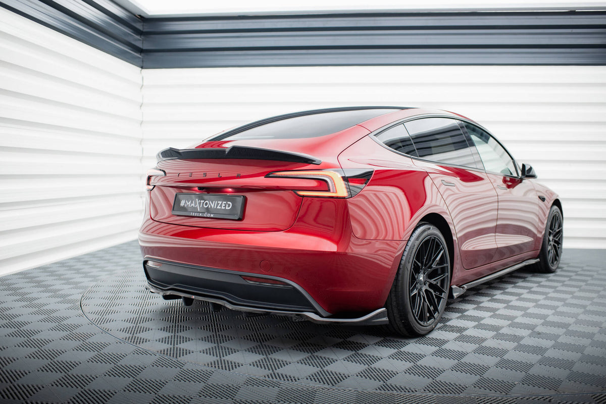 Street+ Mittlerer Diffusor RACE passend für V.1 Tesla Model 3 Project HighlandFacelift schwarz Hochglanz – Ansicht 6