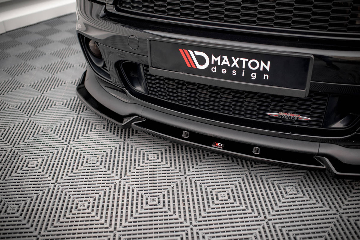 Street+ Spoilerlippe Front Ansatz V.3 passend für Mini Cooper John Cooper Works R56 schwarz Hochglanz – Ansicht 3