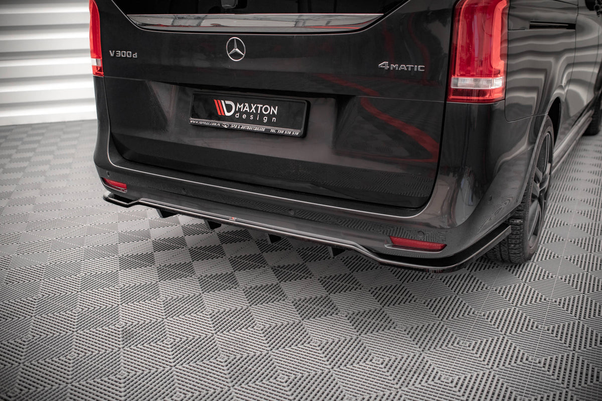 Street+ Mittlerer Diffusor RACE passend für Mercedes-Benz V-Klasse AMG-Line W447 Facelift schwarz Hochglanz – Ansicht 6