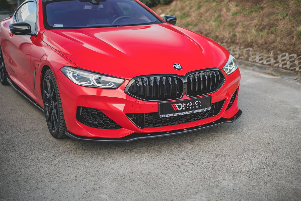 Street+ Spoilerlippe Front Ansatz V.1 passend für BMW 8 Coupe G15 / 8 Gran Coupe M Paket G16 schwarz Hochglanz – Ansicht 1