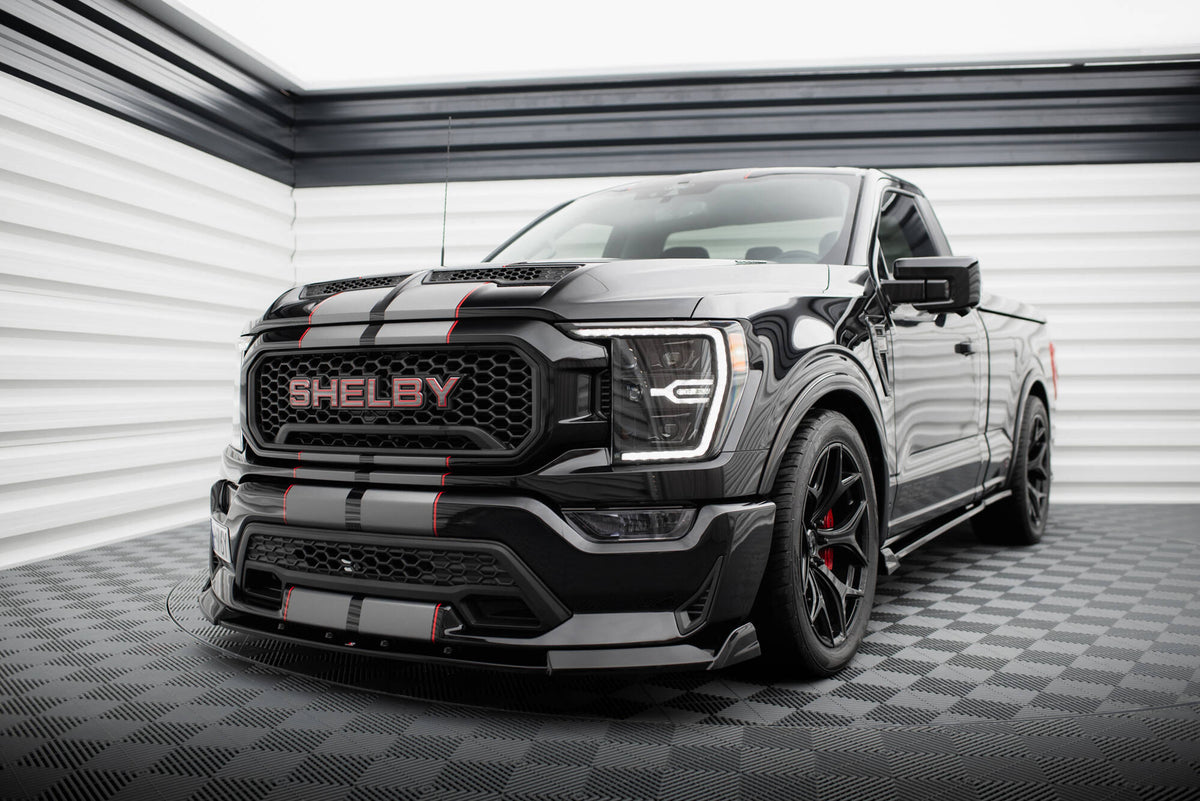 Street+ Spoilerlippe Front Ansatz passend für Shelby F150 Super Snake schwarz Hochglanz – Ansicht 4