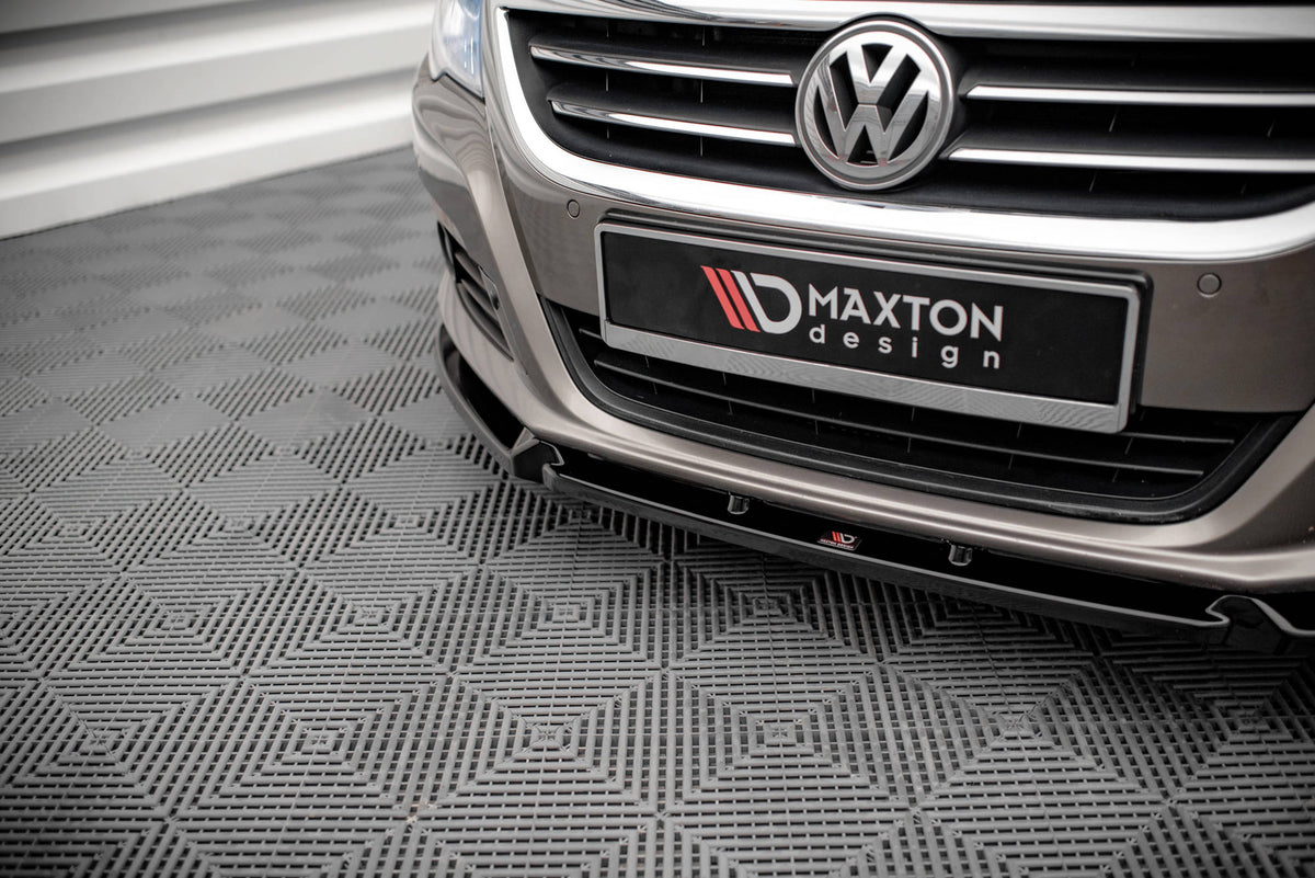 Street+ Spoilerlippe Front Ansatz V.3 passend für VW Passat CC schwarz Hochglanz – Ansicht 3