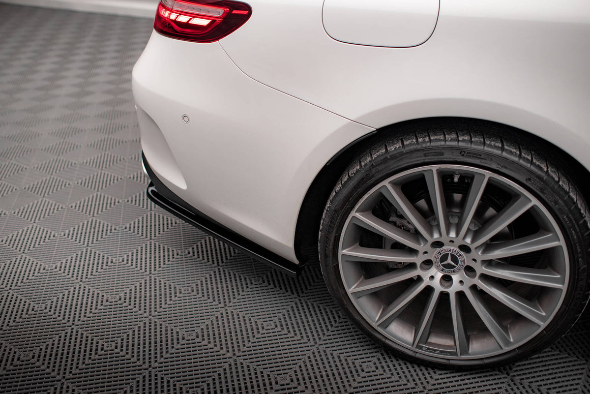 Heck Ansatz Flaps Diffusor passend für Mercedes-Benz E-Klasse W213 Coupe(C238) / Cabriolet (A238) AMG-Line schwarz Hochglanz – Ansicht 3