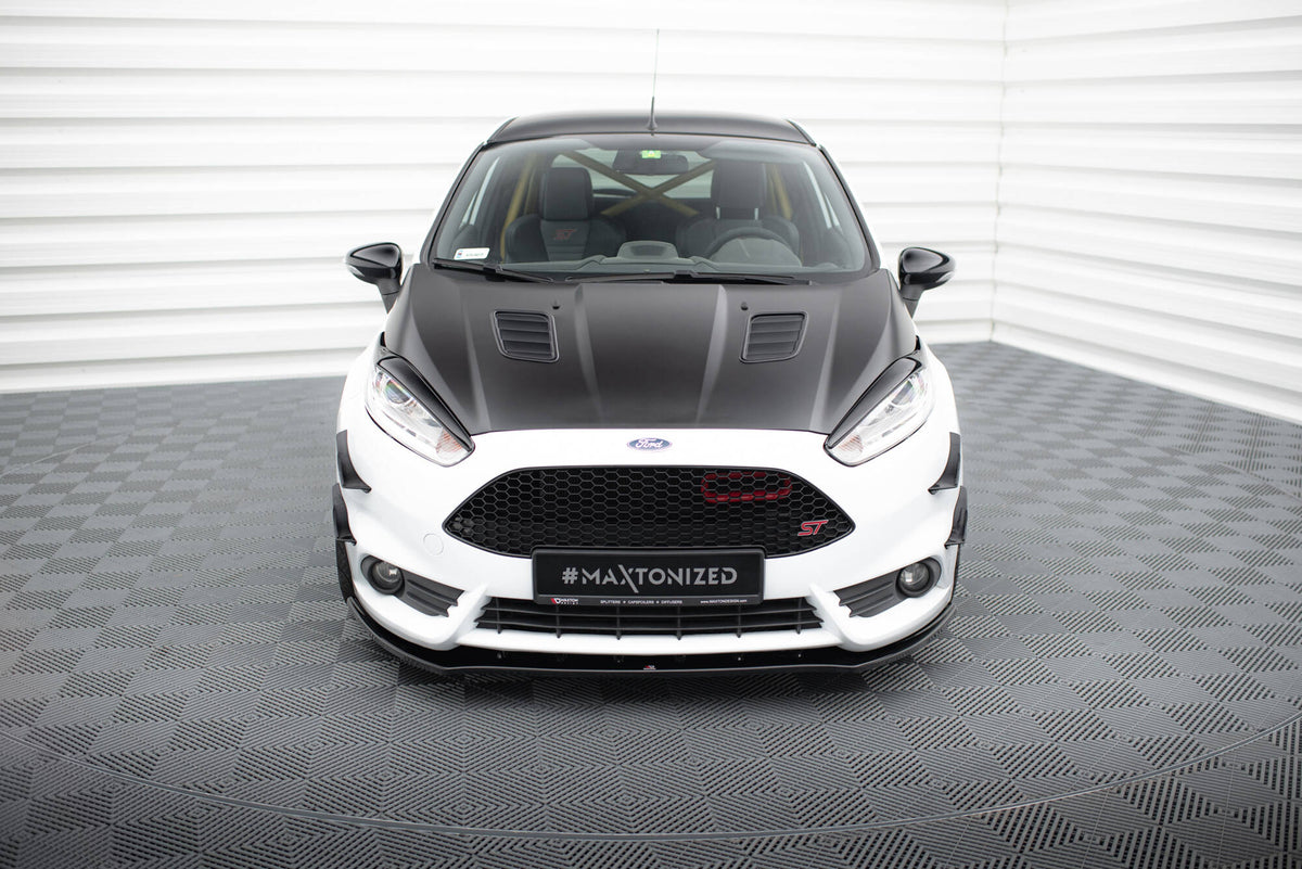 Street+ Spoilerlippe Front Ansatz V.1 passend für Ford Fiesta ST Mk7 FL schwarz Hochglanz – Ansicht 1