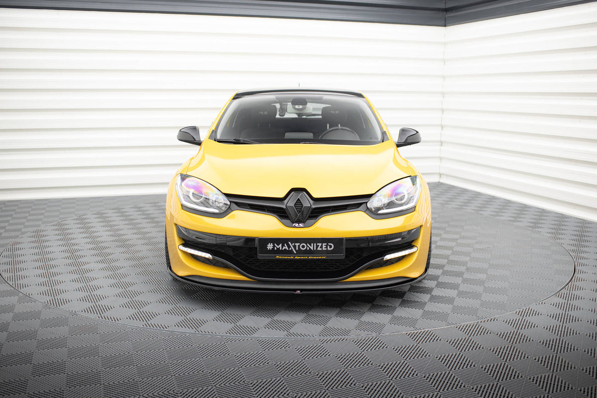Street+ Spoilerlippe Front Ansatz passend für RENAULT MEGANE 3 RS v.1 schwarz Hochglanz – Ansicht 1